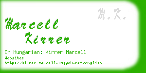 marcell kirrer business card